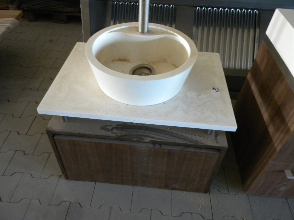 Wastafelunit met natuursteen wasbak en blad, 76x53x70 cm, BxDxH, inclusief ka Wastafelunit met natuursteen wasbak en blad, 76x53x70 cm, BxDxH, inclusief ka ~ Wasbak Blad_175907