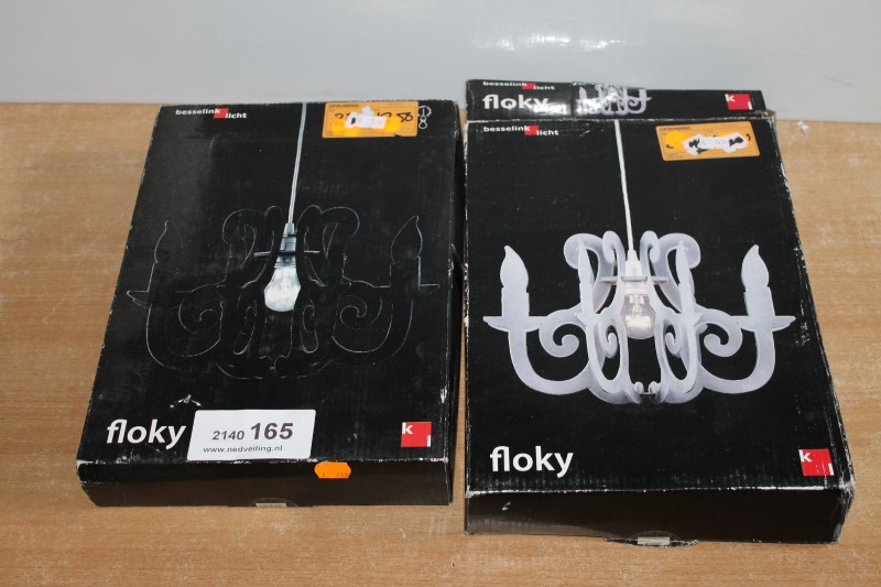 Besselink verlichting Floky hanglamp 2 stuks (Kavel nr: 751507 ... Besselink verlichting Floky hanglamp 2 stuks (Kavel nr: 751507 ...