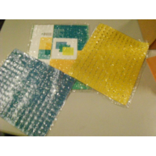 Gootsteenmatjes 36 stuks, 27 x 30 cm, blauw, geel en groen
