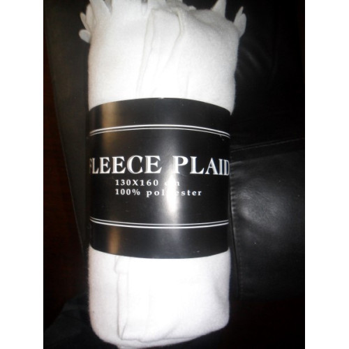 Fleece Plaid Wit  130 x 160 cm
