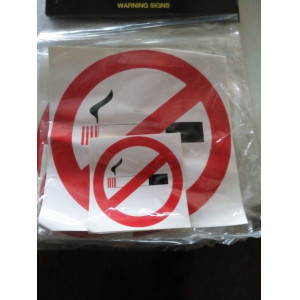 Verboden te roken stickerpakketten 6 stuks