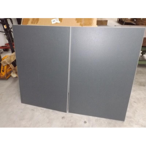 2x donkergrijs tafelblad 80x120cm