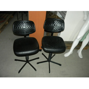 Zwarte stoelen, verstelbaar, 2 stuks 
