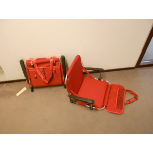 Strandstoel rood met dikke kussens