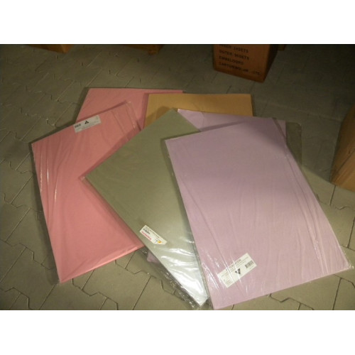 Fotokarton, afmeting 50 x 70 cm, 2x roze, 2x paars, 1x grijs, 1x gele verpakking a 25 stuks  