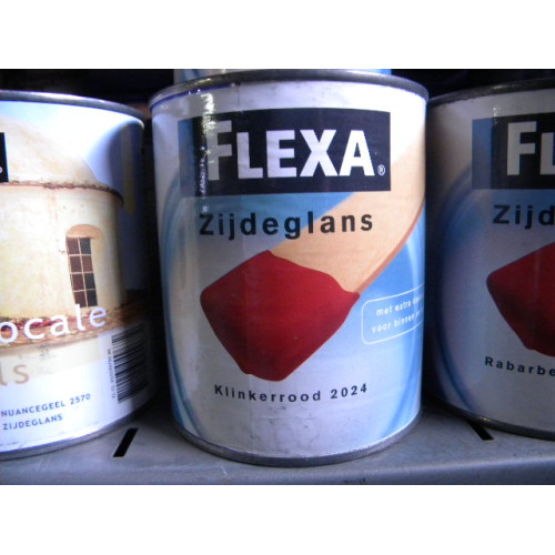 Flexa Zijdeglans, 5 blikken a 750 ml, Kleur Klinkerrood 2024