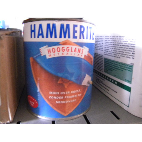 Hammerite Metaallak Hoogglans, 4 blikken a 750 ml, Kleur Hamerslag rood