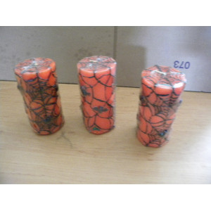 Sfeerkaars, met spinnenweb, 12 stuks, h=15cm