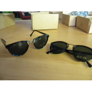 Trendy dames zonnebril, zwart/brons kleurig, 12 stuks