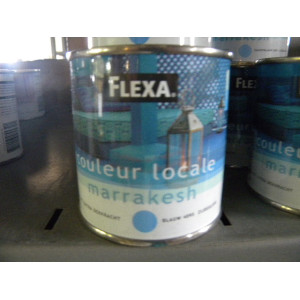 Flexa zijdeglanslak, 5 blikken a 250ml, kleur blauw 4095