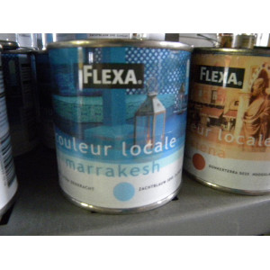 Flexa zijdeglanslak, 6 blikken a 250ml, kleur zachtblauw 3095