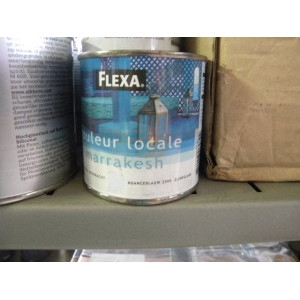 Flexa zijdeglanslak, 5 blikken a 250ml, kleur  nuanceblauw 2595