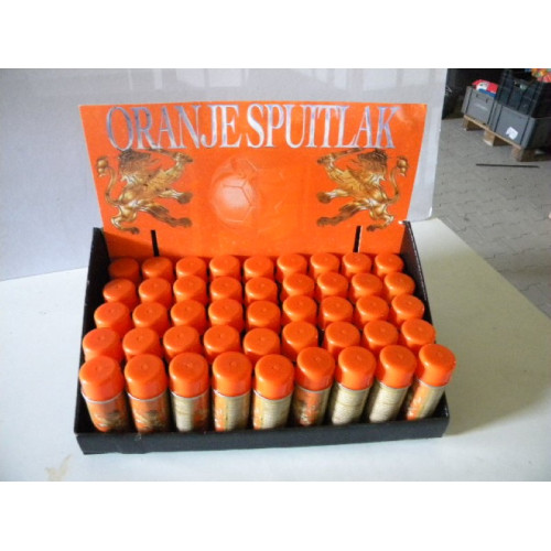 Hup holland haarspray, kleur oranje, inhoud 150 ml, exp 12-16, 45 stuks op display