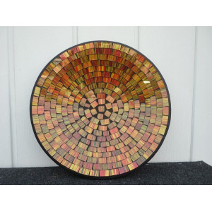 Schaal mozaik 50 cm terra cotta 1x
