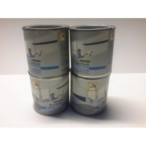 Glasürit Watergedragen zijdeglans Zilver grijs RAL 7001 375 ml Zijdeglans : 4 x