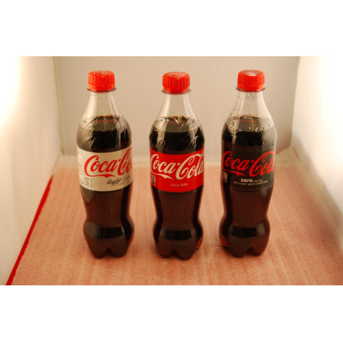 Coca Cola flesje 500ml, 3 soorten door mekaar. 40stuks