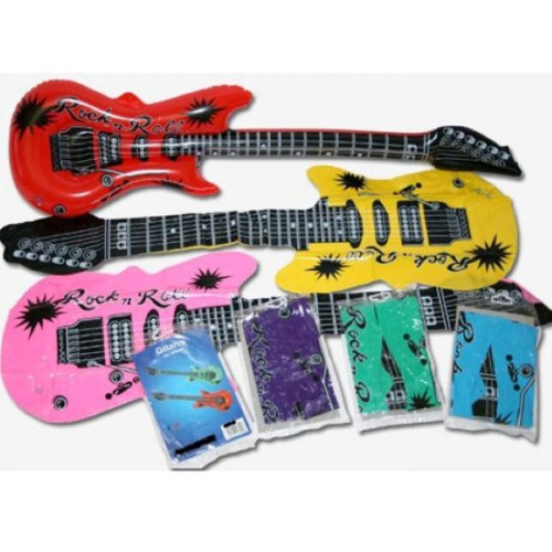 Opblaas gitaar 5 stuks verschillende kleuren per stuk verpakt