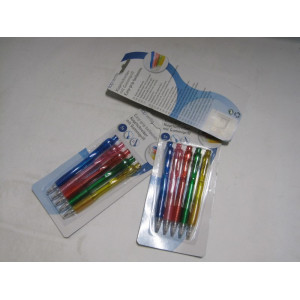 Easy grip bal pennen 3 sets van 5 pennen