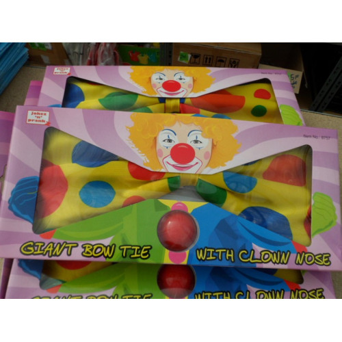 4x set Grote clown strik en clown neus 
