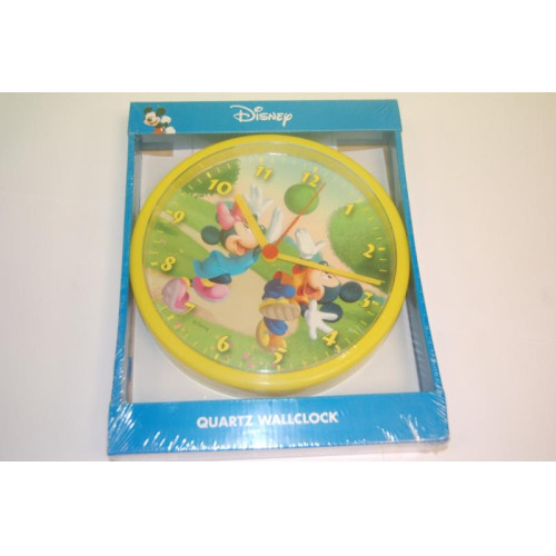 2 X Disney Wandklok Mickey mouse en minnie mouse
