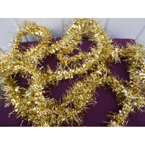 Kerstslinger goud gekruld 40x 200 cm