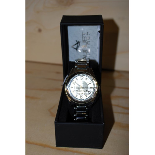 1x August Steiner zilver met goudkleurig Dames horloge in luxe verpakkingsdoosje