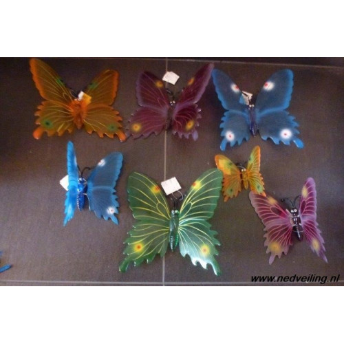 Decoratie vlinders om op te hangen 15 stuks