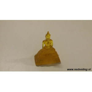 Zittende boeddha geel 7 cm  48 stuks