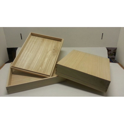 Mooie houten opberg kistjes : 2 x
