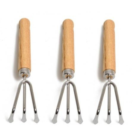 10 x Mini tools Harkje met houten handvat