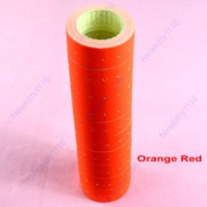 2 x Stang Etiket Rolletjes Oranje  ( 2 Stang = 20 Rolletjes )
