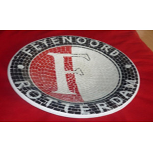 Schaal Feyenoord mozaïek 40 cm terra cotta