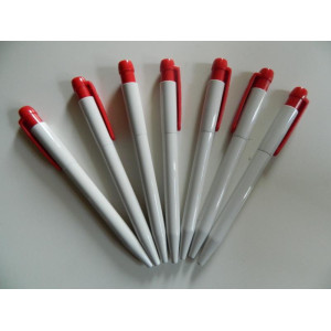 50 X Luxe Rood - Witte Pennen  ( schrijven blauw )
