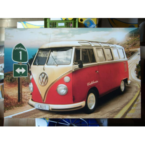 Afbeelding VW op hardboard 90 x 60 cm