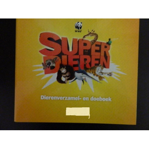 Super Dieren Verzamelalbum Met 192 Dierenplaatjes (geel)