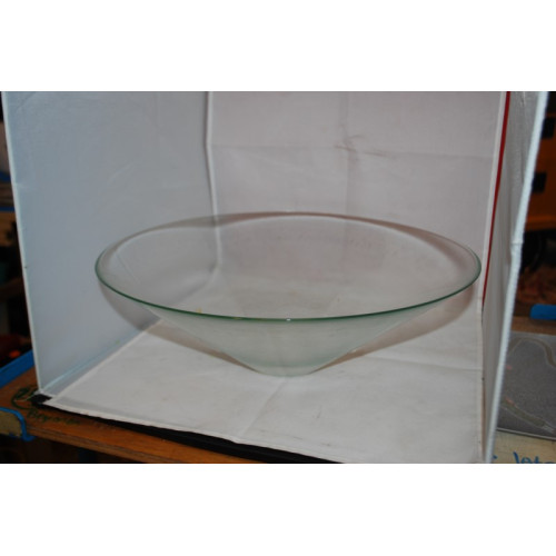 1x Fruit/ drijfschaal van glas, ca 40 cm