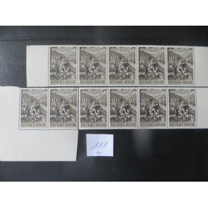 Belgische postzegel  11 grote zegels ongestempeld