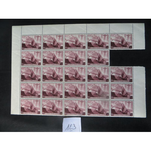 Belgische postzegel vel 24 zegels ongestempeld