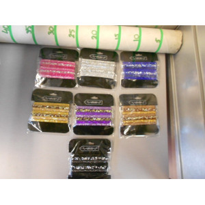 16 dikke armbanden met steentjes in 7 kleuren