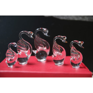 Set van 5 Glazen zwaantjes