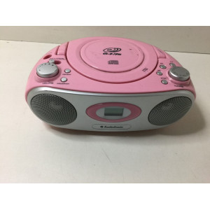 Radio, merk Audiosonic, kleur roze.