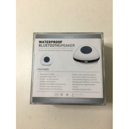 Waterproof bluetooth speaker, kleur wit.