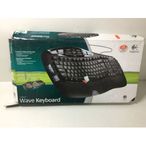 Toetsenbord, merk Logitech, type Wave keyboard.