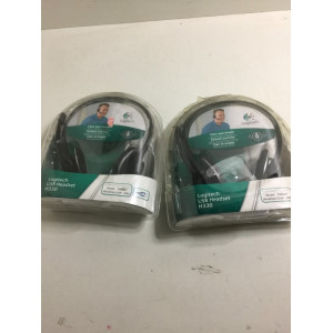 2x headset, Merk Logitech, USB Headset, Type H330