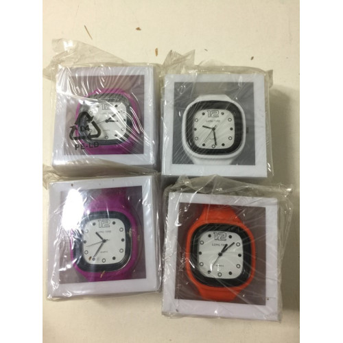 4x horloge, merk Longtime, verschillende kleuren, exclusief batterij
