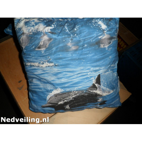 5x Kussen dolfijn 35x35cm