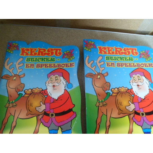10x Kerst sticker- en speelboek 