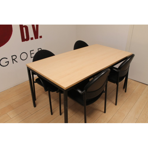 Kantine tafel inclusief  4 stoelen 160x80 cm 