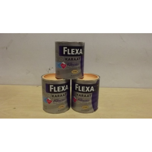 Flexa, halfglans 3 potten 0,75 liter per pot, binnen en buiten