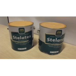 STELATEX, latex verf, 2,5 liter, 2 blikken, binnen en buiten